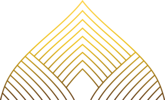 abstract golden line decoration png