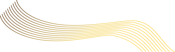 astratto d'oro linea decorazione png