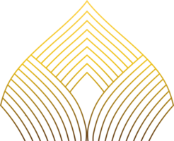 abstract golden line decoration png