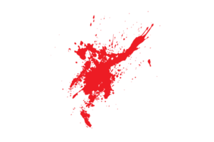 Halloween bloody splatter spot and bleeding red paint png