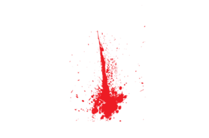 Realistic bloody splatter blob of blood background png