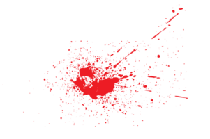 Halloween bloody splatter spot and bleeding red paint png