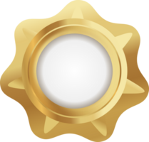 Prämie Teller Gold Metall dekorativ png