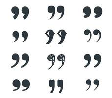 Set of different quotation marks vector