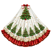 Christmas tree skirt Ai Generative png