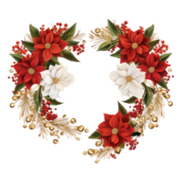 Merry Christmas Wreath Ai Generative png