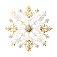 Winter Glitter Snowflake Pattern Decoration Ai Generative png