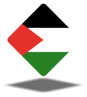 Palestine Flag, Official Flag of the Palestine. Format PNG