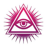 Abstract image of an eye in a triangle vector