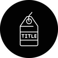 Title Tag Vector Icon