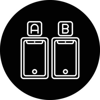 icono de vector de prueba ab