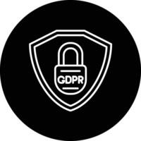 gdpr política vector icono