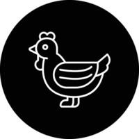 icono de vector de pollo