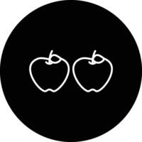 icono de vector de manzanas