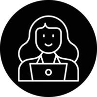 Programmer Female Vector Icon