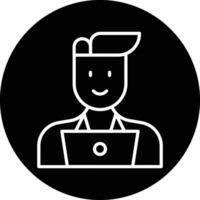 programador masculino vector icono