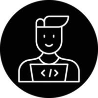 Web Developer Male Vector Icon