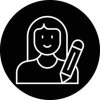 Writer Female Vector Icon