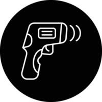 termómetro pistola vector icono