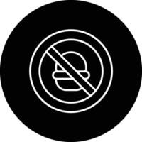 No Fast Food Vector Icon