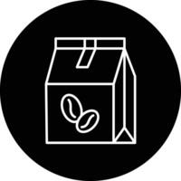 icono de vector de bolsa de café