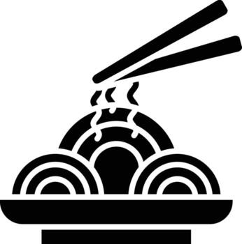 almohadilla tailandés vector icono