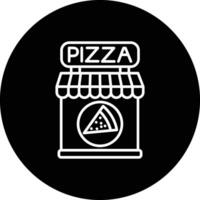 Pizza tienda vector icono