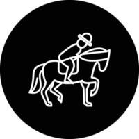 caballo jinete vector icono