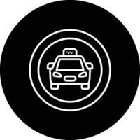 Taxi señal vector icono