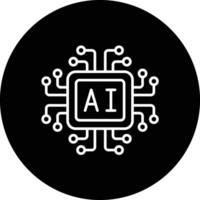 icono de vector de inteligencia artificial