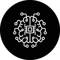 Brain Circuit Vector Icon