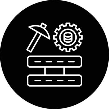 icono de vector de minería de datos