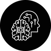 icono de vector de inteligencia artificial