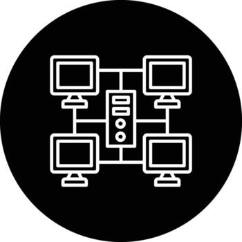 Grid Computing Vector Icon