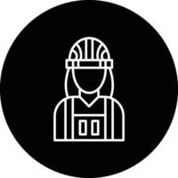 Builder Female Vector Icon