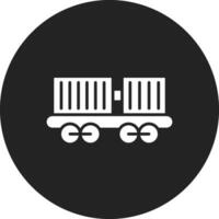 icono de vector de tren de carga