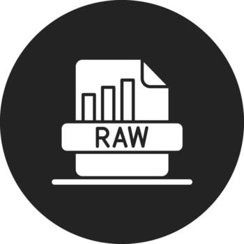 crudo datos vector icono