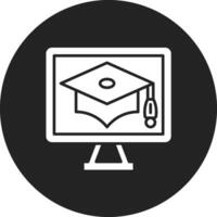 icono de vector de curso en línea