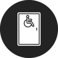 silla de ruedas accesible vector icono