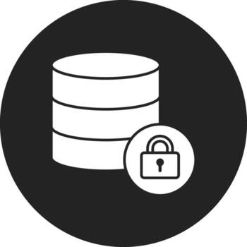 base de datos bloquear vector icono