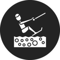 Waterskiing Vector Icon