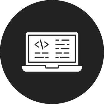 Laptop Coding Vector Icon