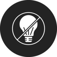 No Incandescent Light Bulb Vector Icon