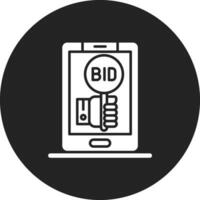 Online Bidding Vector Icon