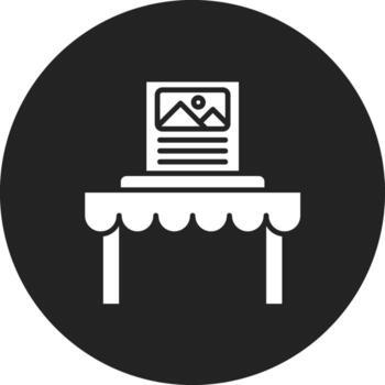 Tabletop Display Vector Icon