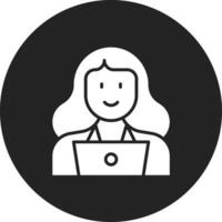 Programmer Female Vector Icon