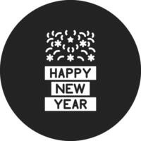 contento nuevo año vector icono