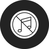 sin icono de vector de música