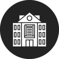 icono de vector de edificio de biblioteca