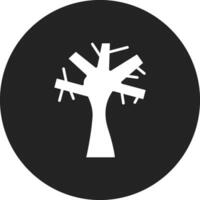 icono de vector de árbol seco